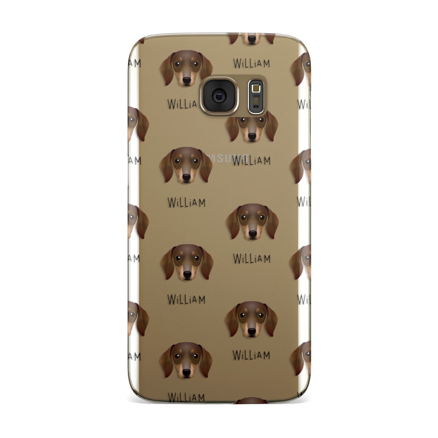 Dachshund Icon with Name Samsung Galaxy Case