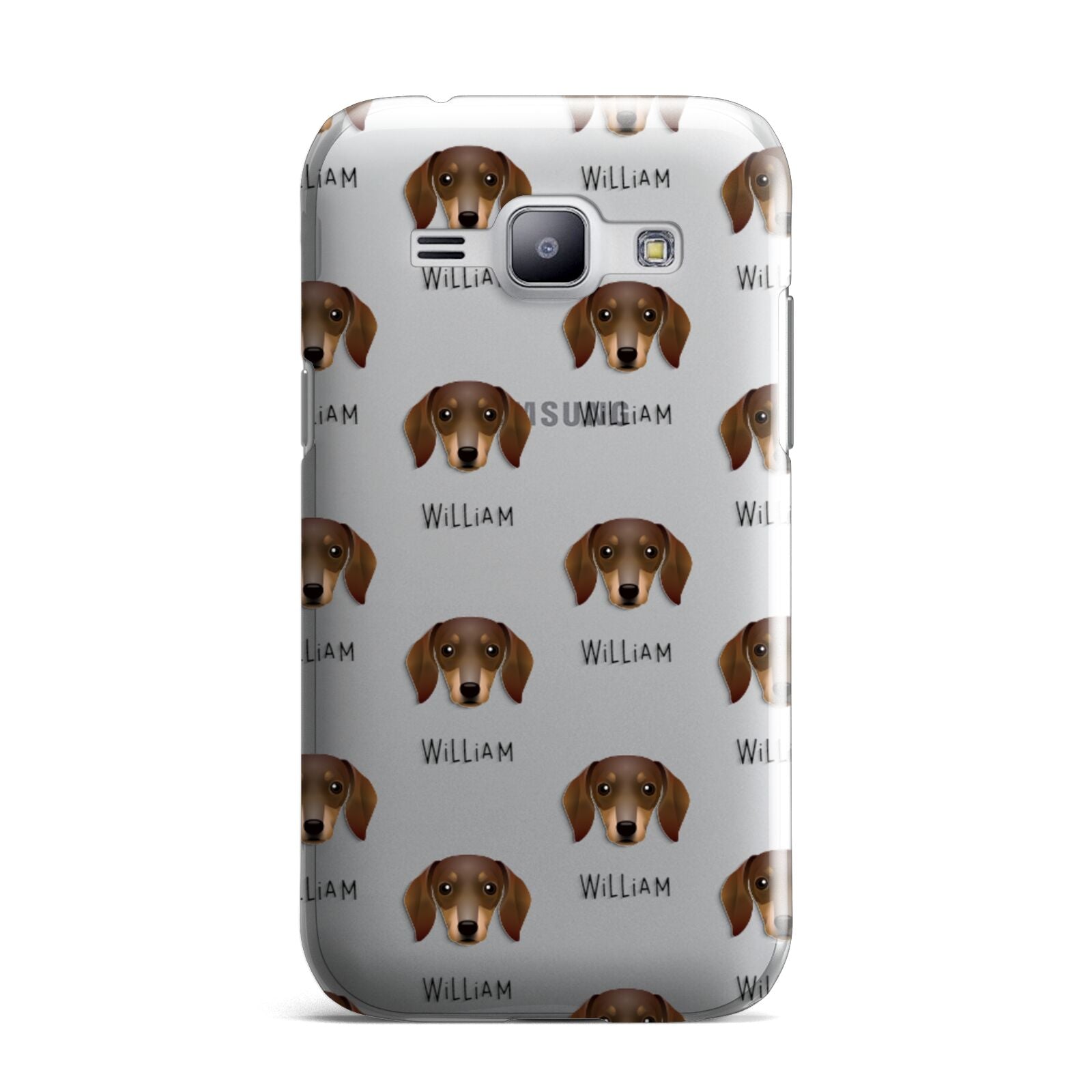 Dachshund Icon with Name Samsung Galaxy J1 2015 Case