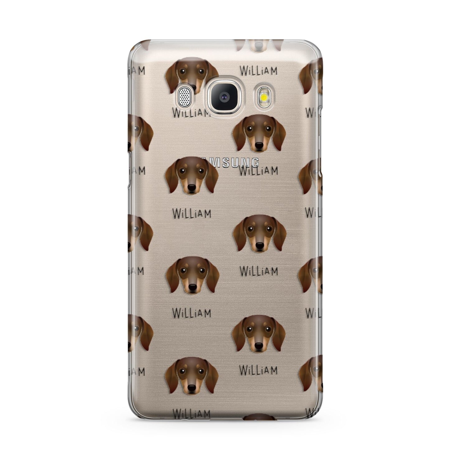 Dachshund Icon with Name Samsung Galaxy J5 2016 Case