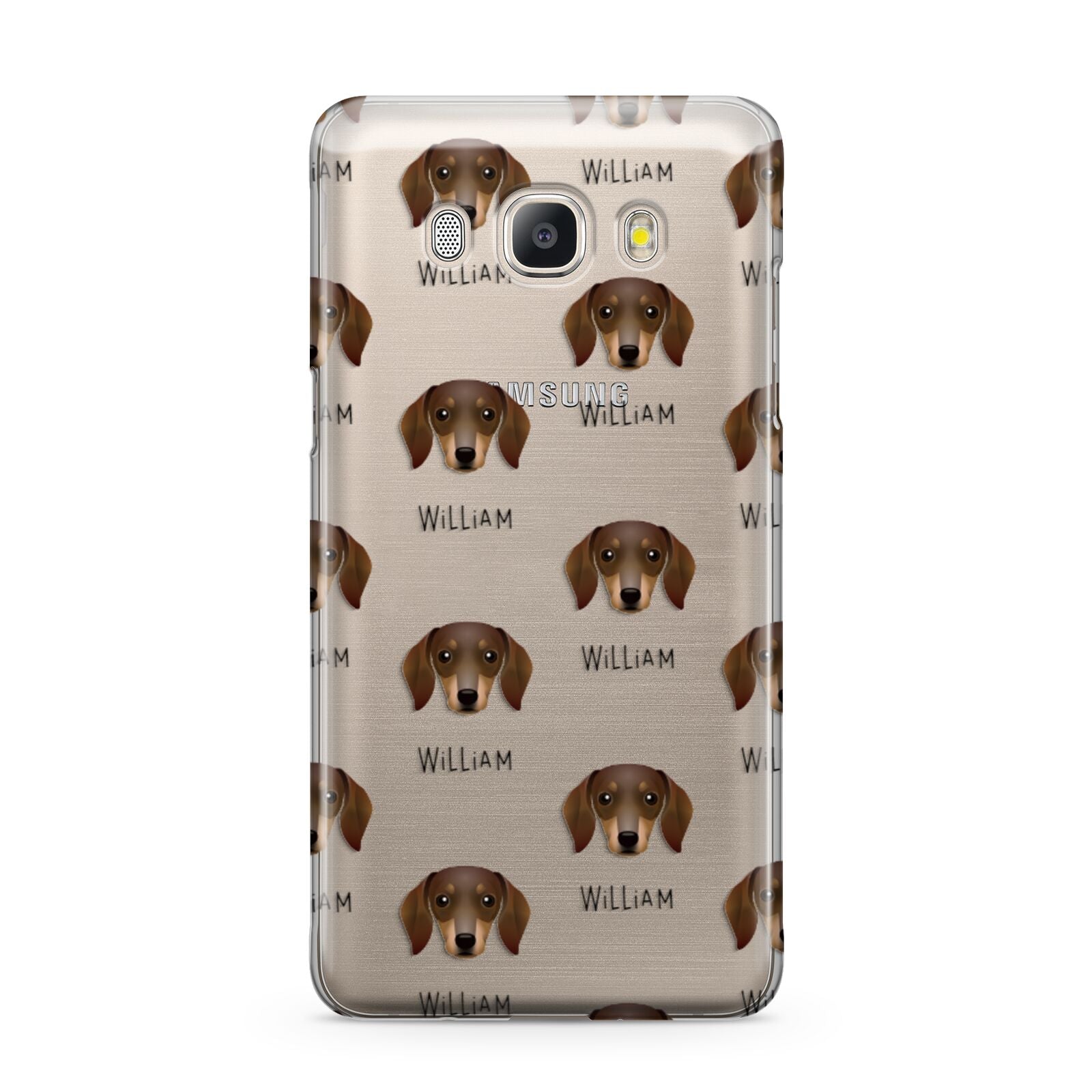 Dachshund Icon with Name Samsung Galaxy J5 2016 Case