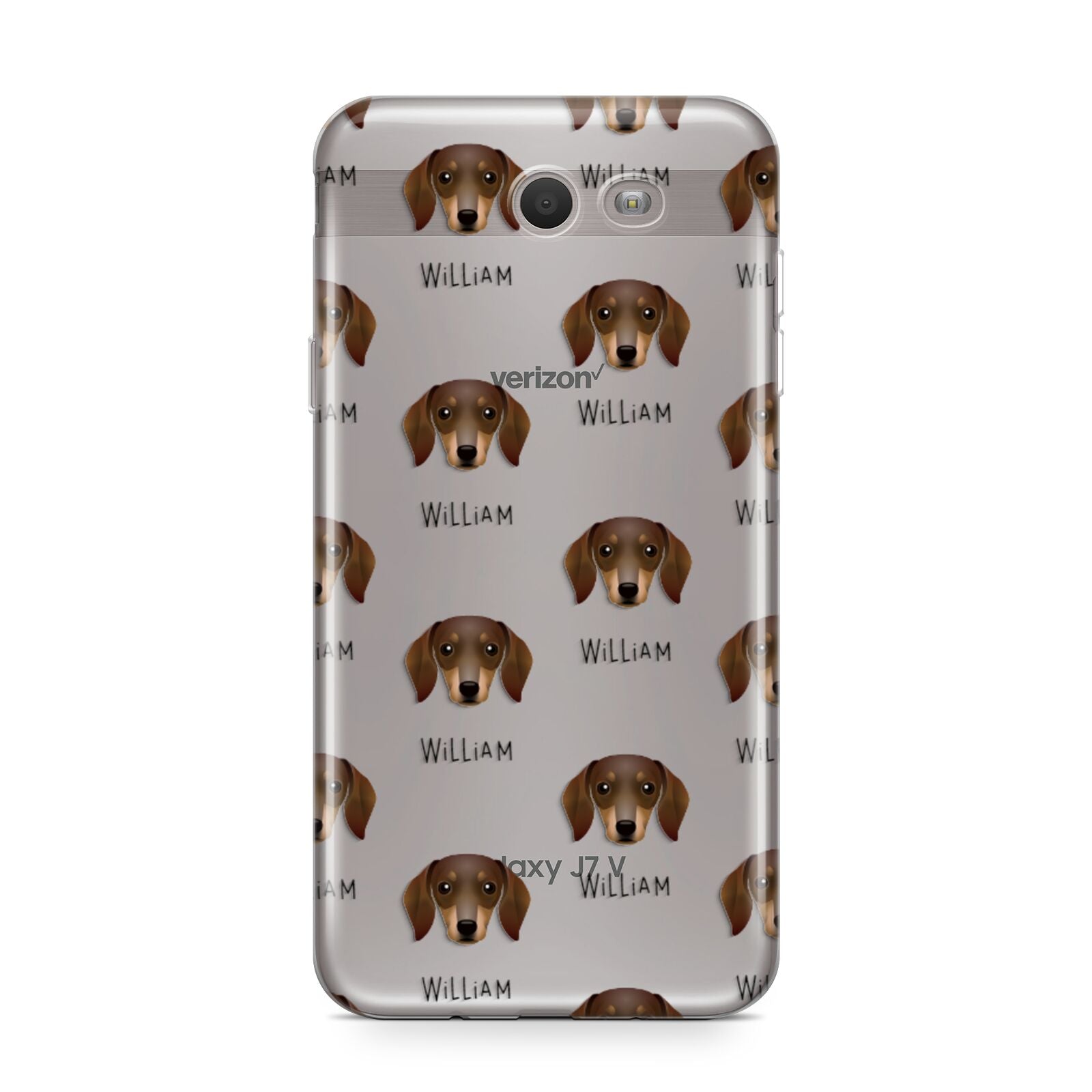 Dachshund Icon with Name Samsung Galaxy J7 2017 Case