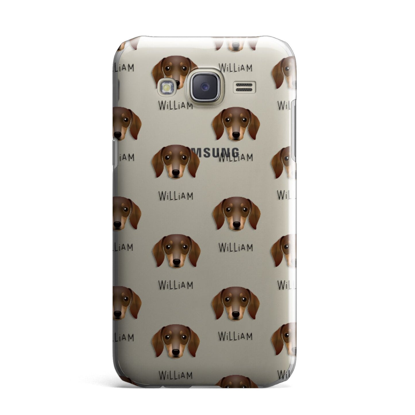 Dachshund Icon with Name Samsung Galaxy J7 Case