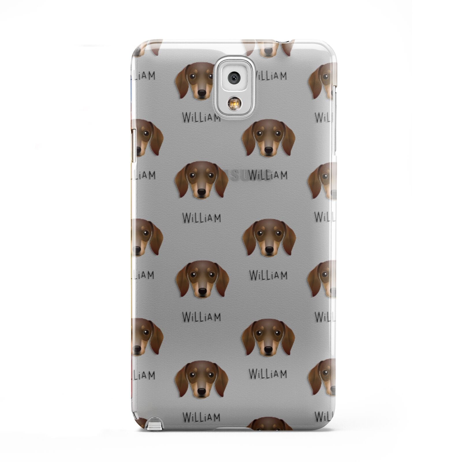 Dachshund Icon with Name Samsung Galaxy Note 3 Case