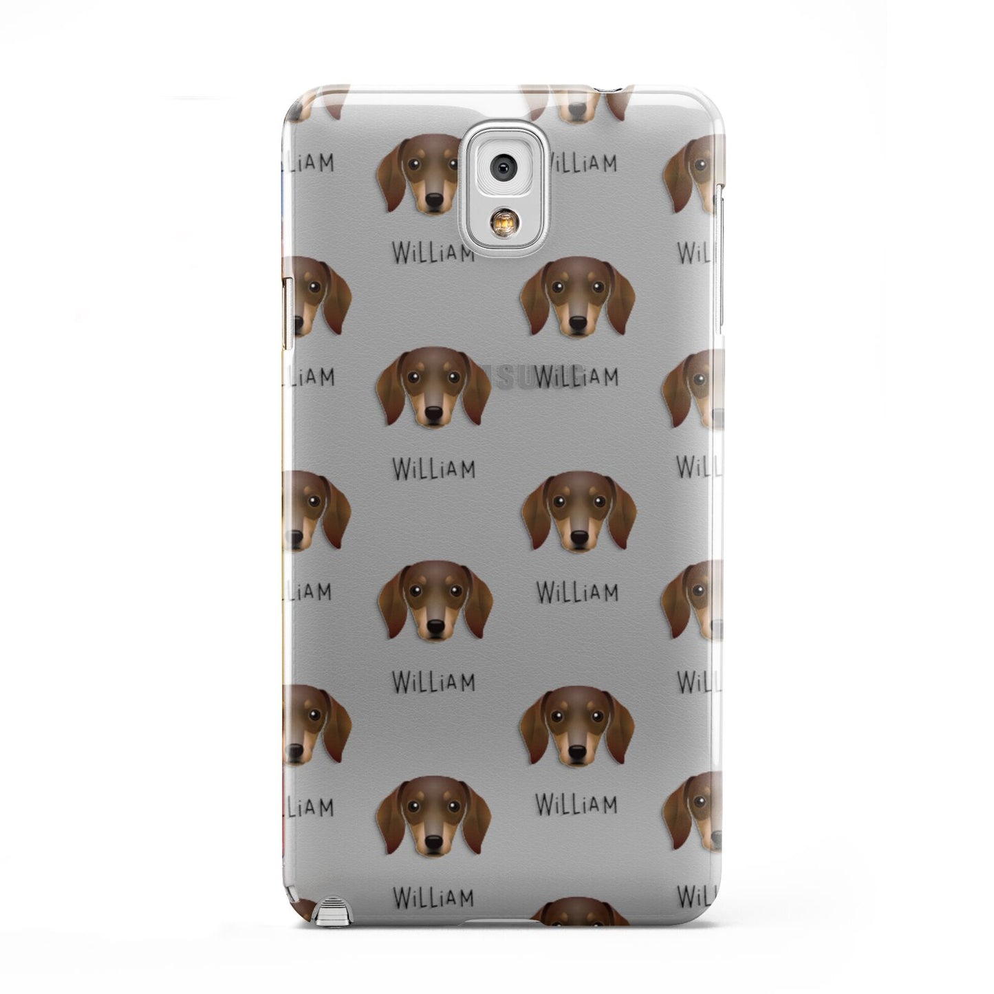 Dachshund Icon with Name Samsung Galaxy Note 3 Case