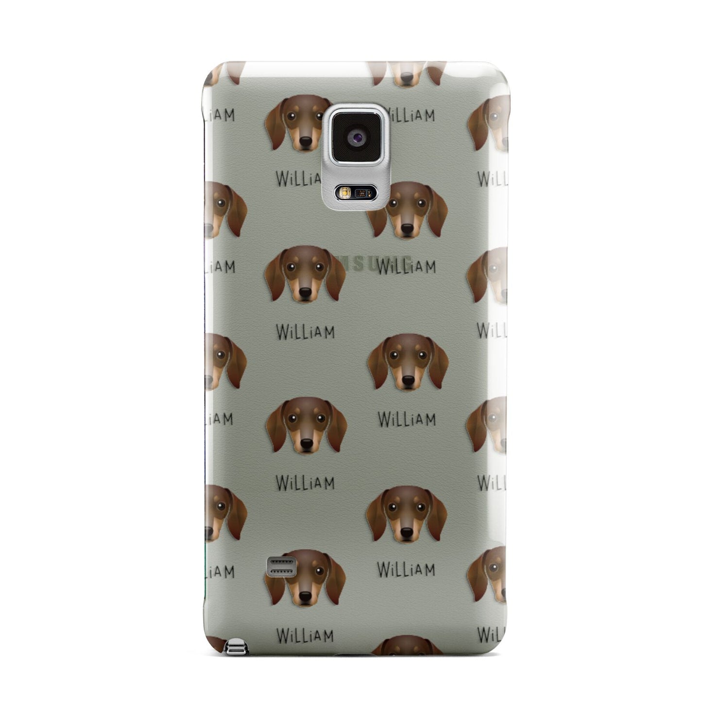 Dachshund Icon with Name Samsung Galaxy Note 4 Case