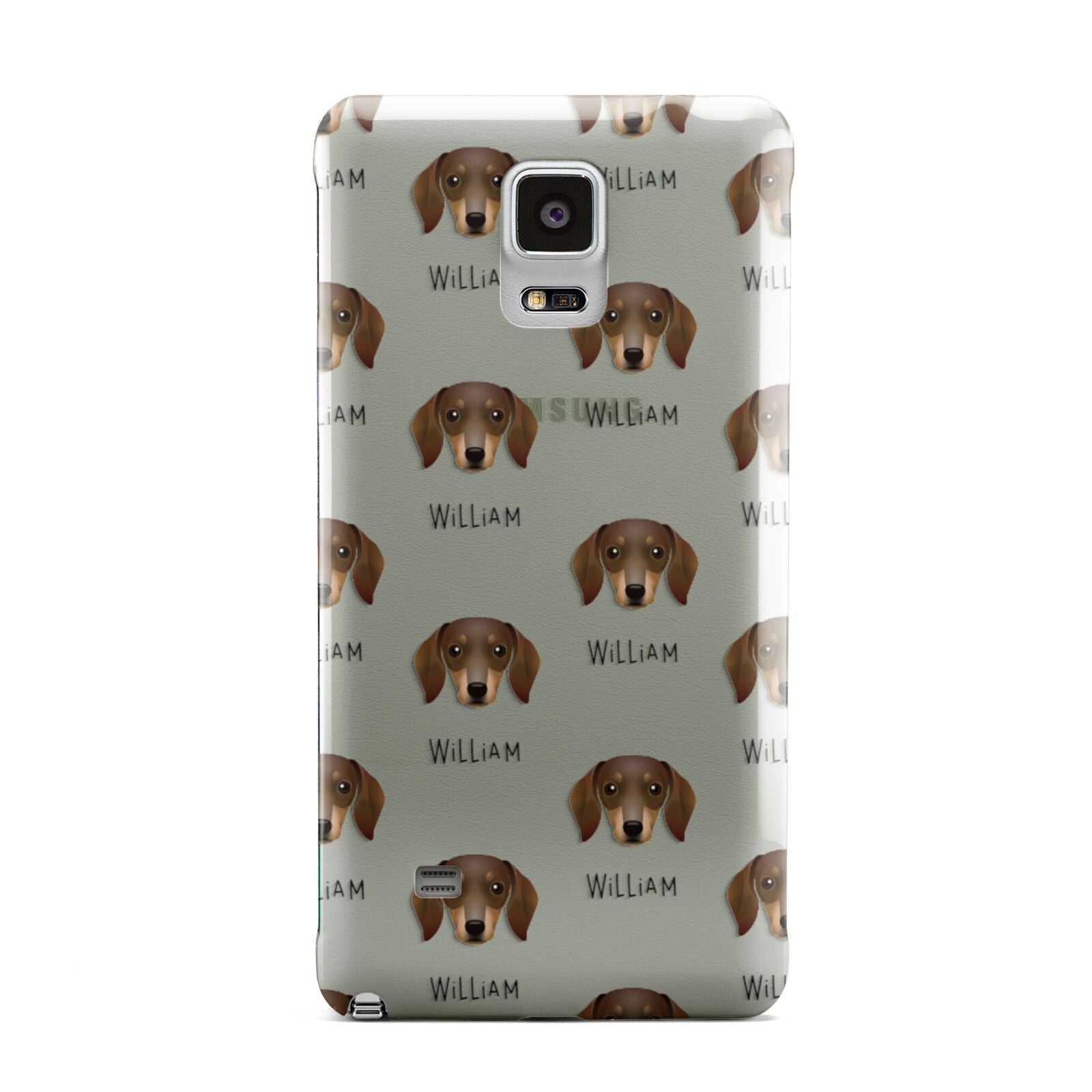 Dachshund Icon with Name Samsung Galaxy Note 4 Case