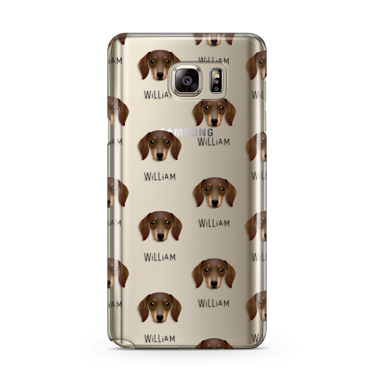 Dachshund Icon with Name Samsung Galaxy Note 5 Case