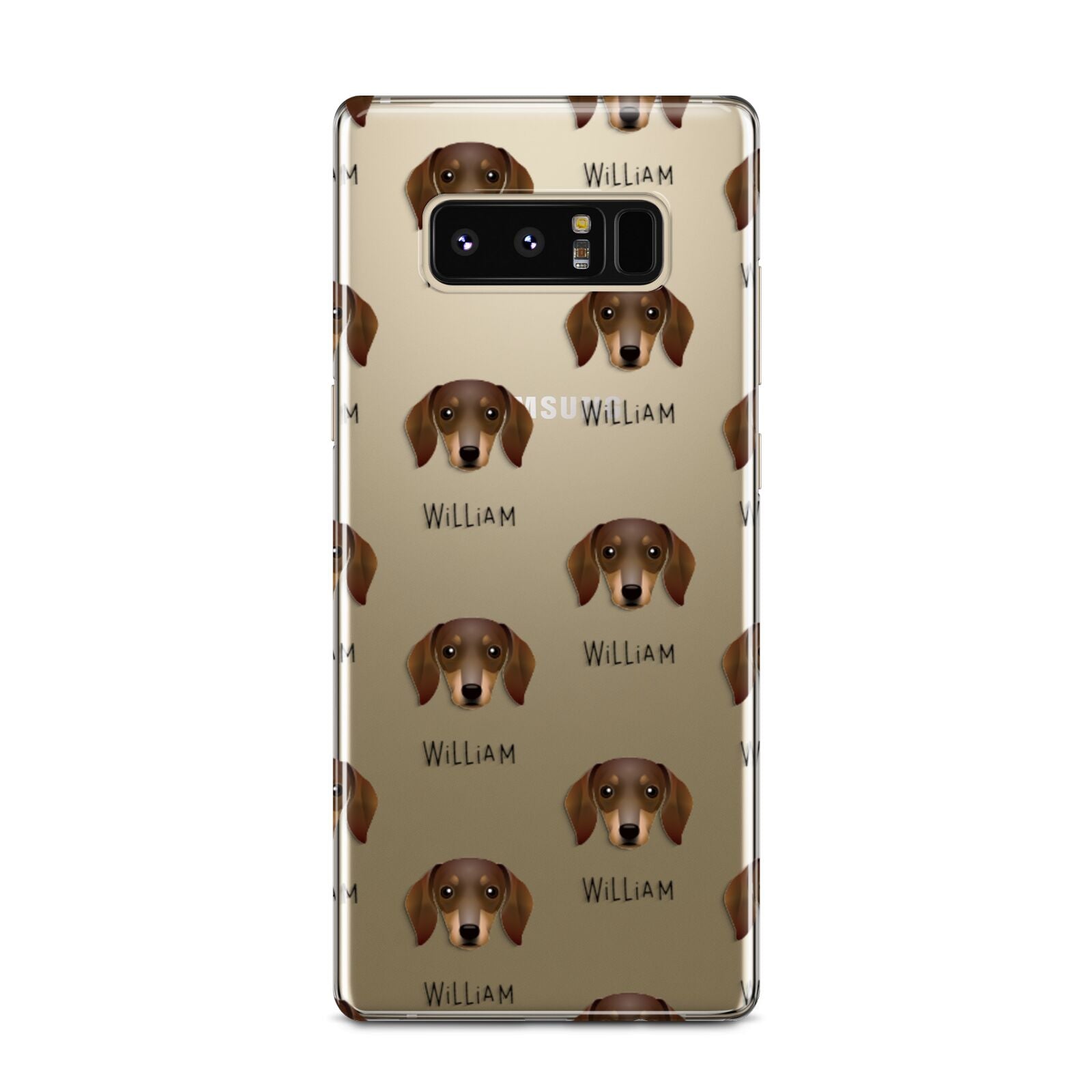 Dachshund Icon with Name Samsung Galaxy Note 8 Case