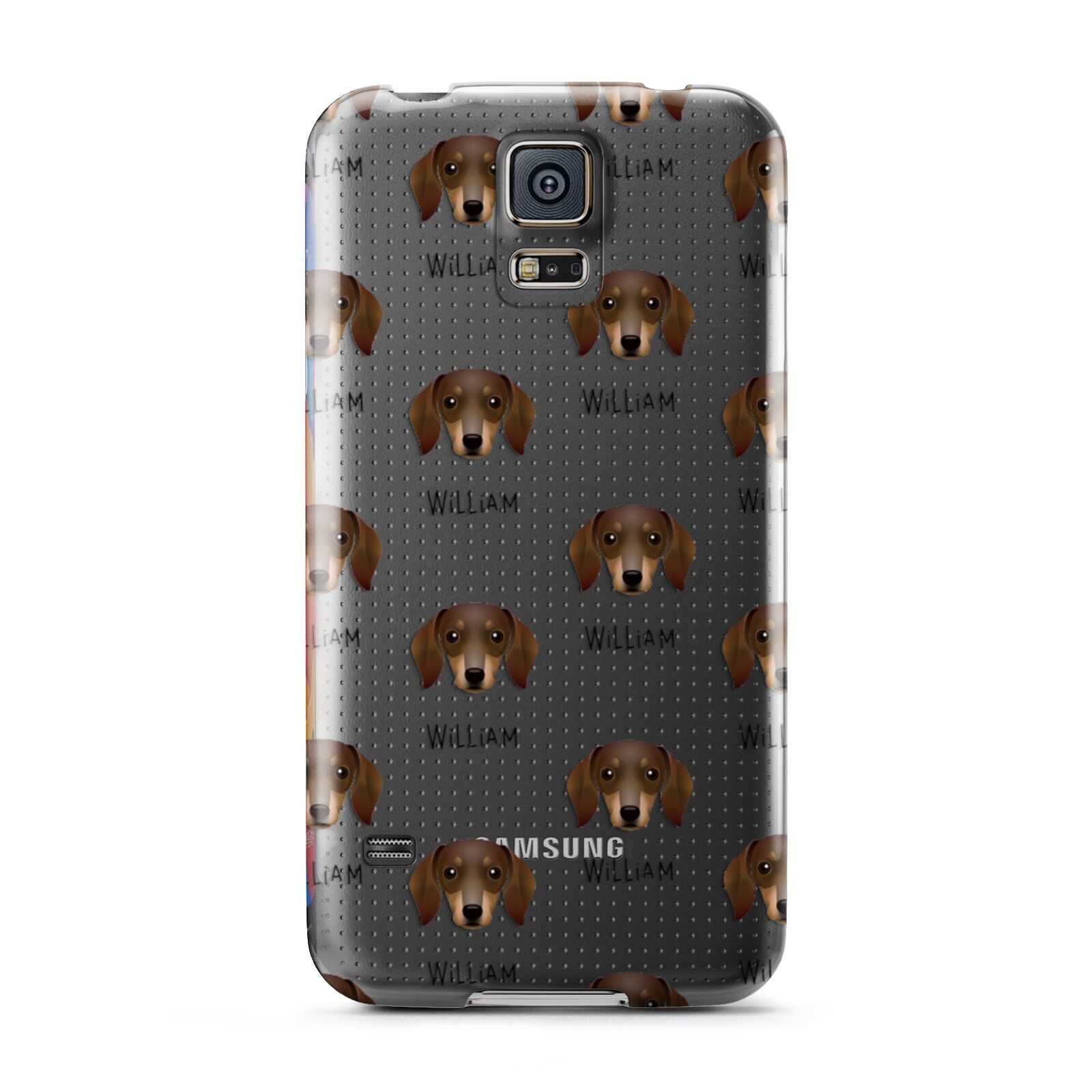 Dachshund Icon with Name Samsung Galaxy S5 Case