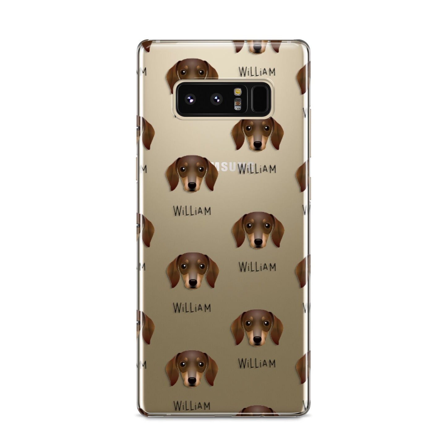 Dachshund Icon with Name Samsung Galaxy S8 Case