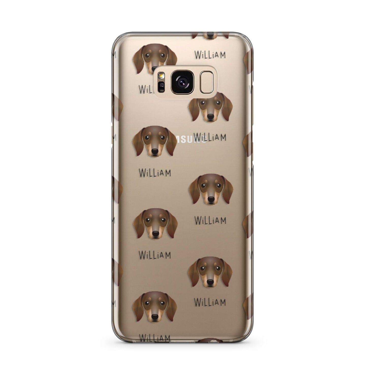 Dachshund Icon with Name Samsung Galaxy S8 Plus Case