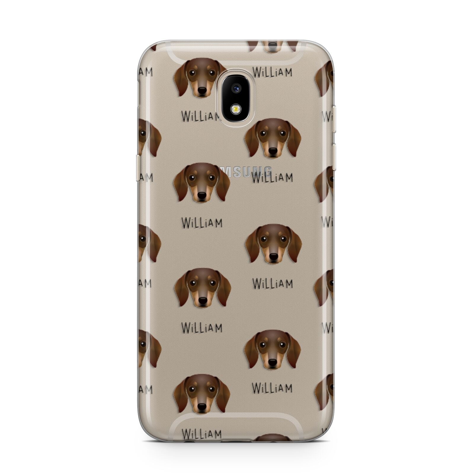 Dachshund Icon with Name Samsung J5 2017 Case