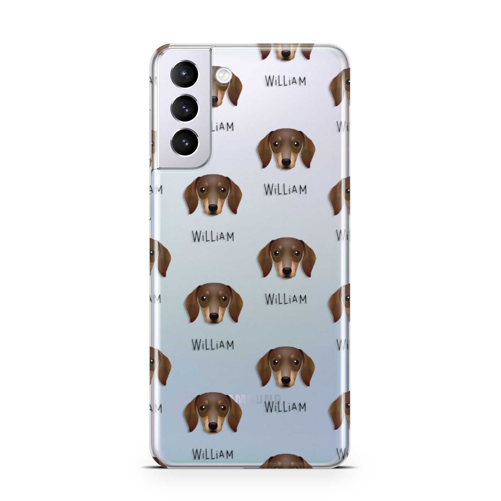 Dachshund Icon with Name Samsung S21 Plus Phone Case