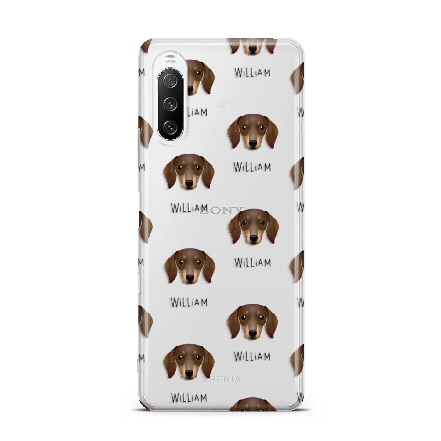 Dachshund Icon with Name Sony Xperia 10 III Case