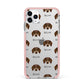 Dachshund Icon with Name iPhone 11 Pro Max Impact Pink Edge Case