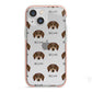 Dachshund Icon with Name iPhone 13 Mini TPU Impact Case with Pink Edges