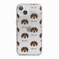 Dachshund Icon with Name iPhone 13 TPU Impact Case with White Edges