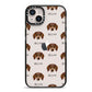 Dachshund Icon with Name iPhone 14 Plus Black Impact Case on Silver phone