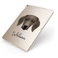Dachshund Personalised Apple iPad Case on Gold iPad Side View