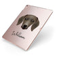 Dachshund Personalised Apple iPad Case on Rose Gold iPad Side View