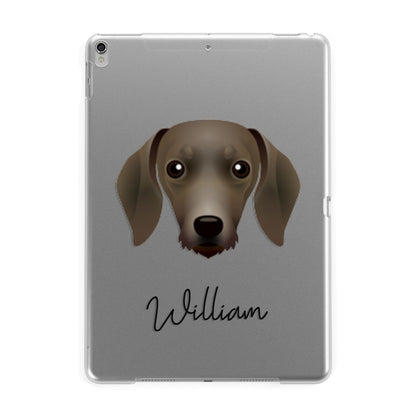 Dachshund Personalised Apple iPad Silver Case