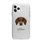 Dachshund Personalised Apple iPhone 11 Pro in Silver with Bumper Case