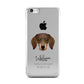 Dachshund Personalised Apple iPhone 5c Case