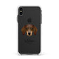 Dachshund Personalised Apple iPhone Xs Max Impact Case White Edge on Black Phone