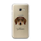 Dachshund Personalised Samsung Galaxy A3 2017 Case on gold phone