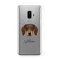 Dachshund Personalised Samsung Galaxy S9 Plus Case on Silver phone