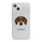 Dachshund Personalised iPhone 13 Clear Bumper Case