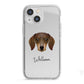 Dachshund Personalised iPhone 13 Mini TPU Impact Case with White Edges
