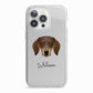 Dachshund Personalised iPhone 13 Pro TPU Impact Case with White Edges
