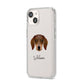 Dachshund Personalised iPhone 14 Clear Tough Case Starlight Angled Image