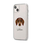 Dachshund Personalised iPhone 14 Plus Clear Tough Case Starlight Angled Image