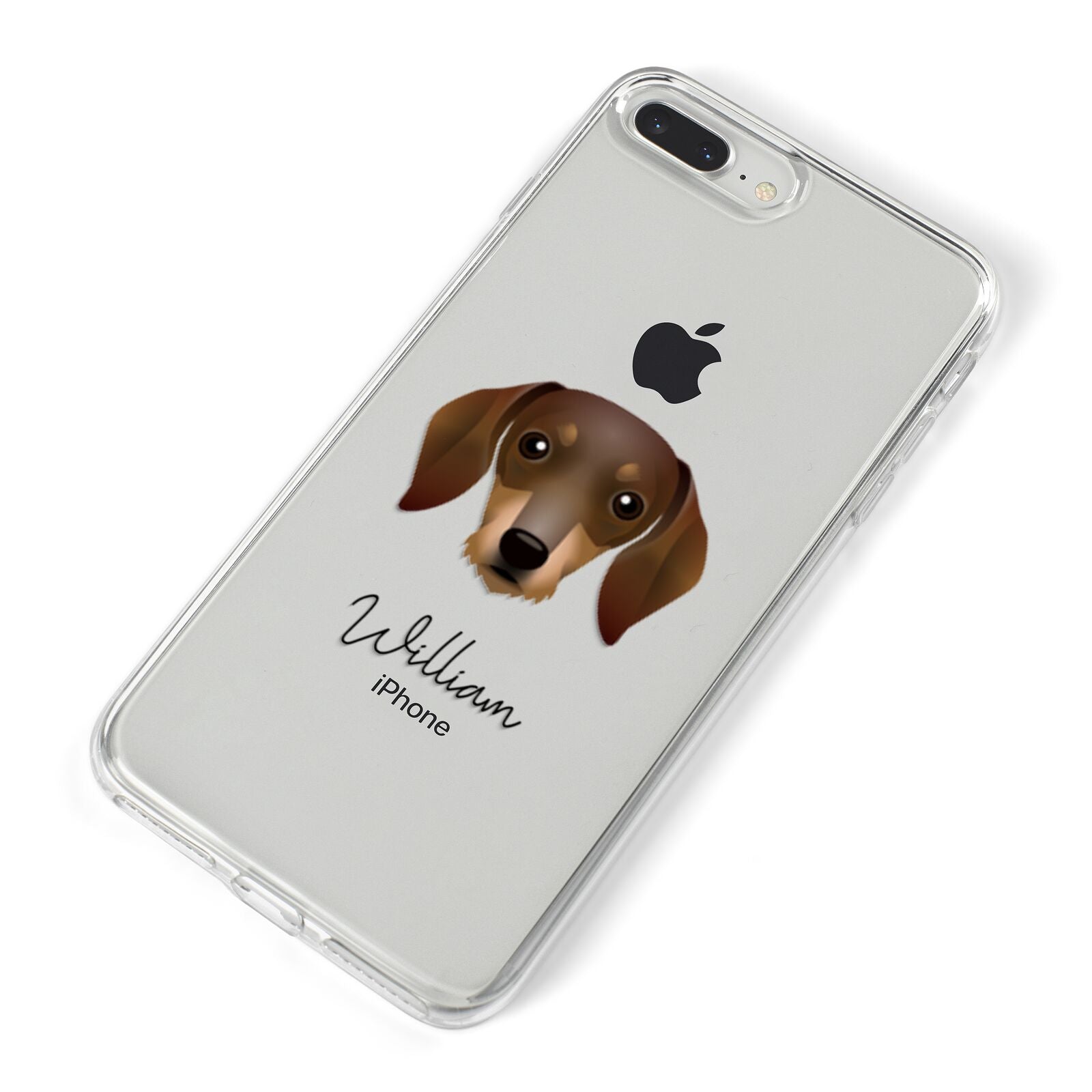 Dachshund Personalised iPhone 8 Plus Bumper Case on Silver iPhone Alternative Image