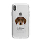 Dachshund Personalised iPhone X Bumper Case on Silver iPhone Alternative Image 1