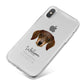 Dachshund Personalised iPhone X Bumper Case on Silver iPhone