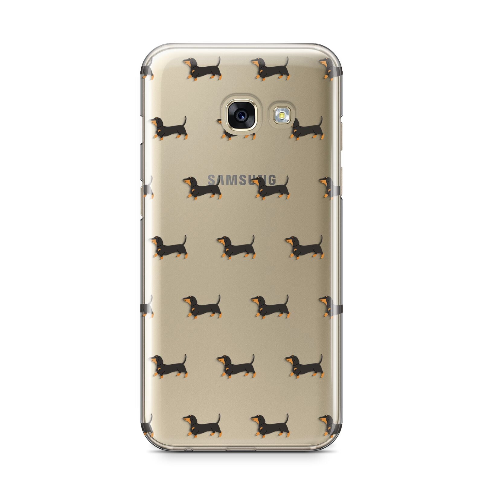 Dachshund Samsung Galaxy A3 2017 Case on gold phone