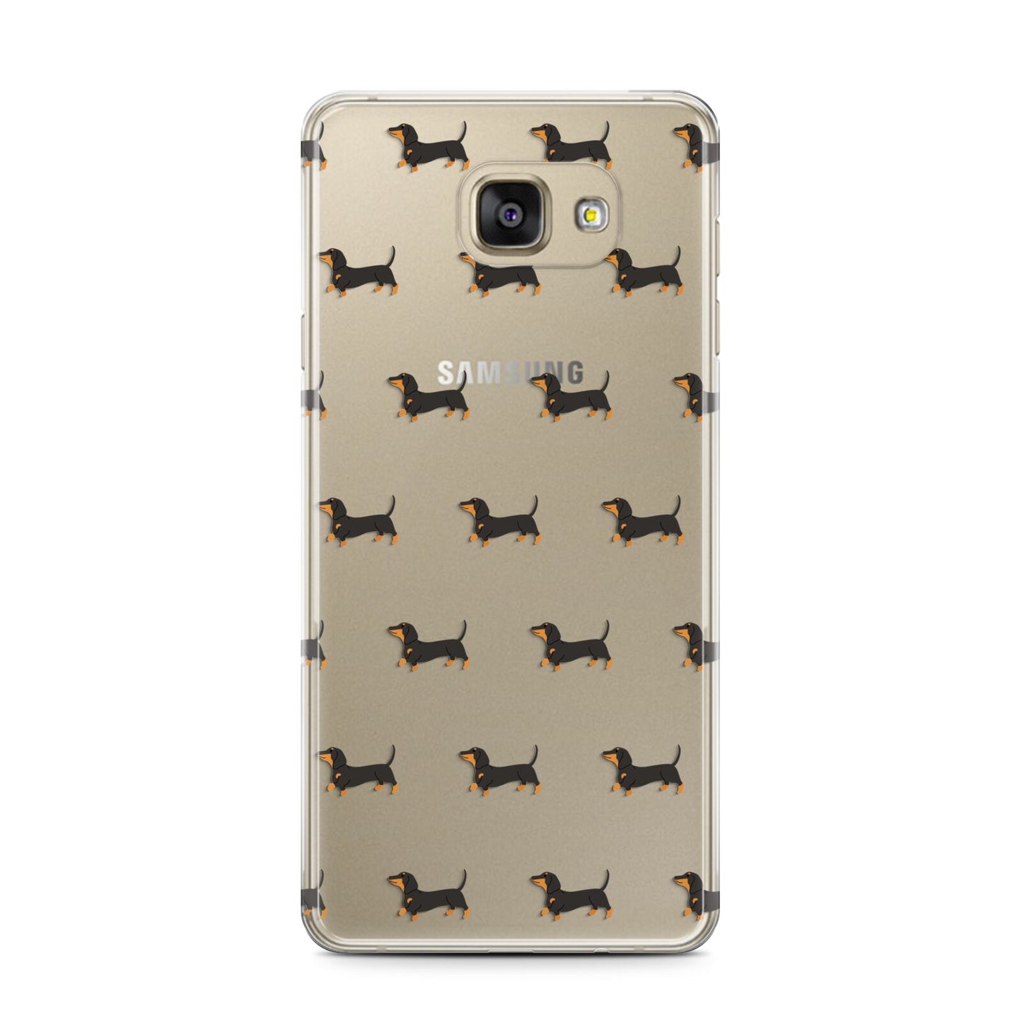 Dachshund Samsung Galaxy A7 2016 Case on gold phone