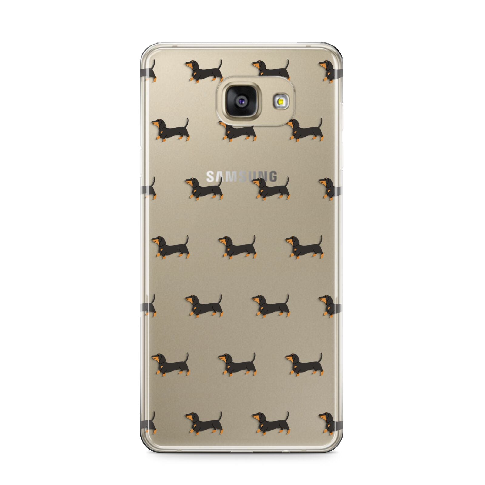 Dachshund Samsung Galaxy A9 2016 Case on gold phone