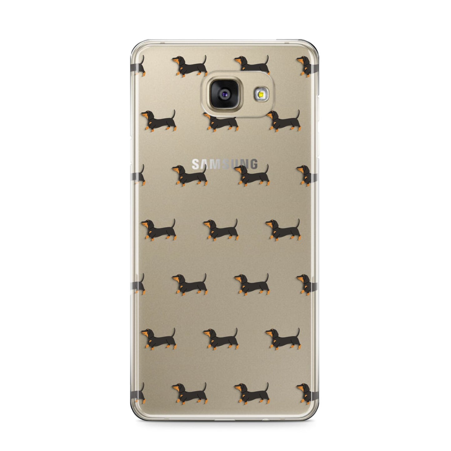 Dachshund Samsung Galaxy A9 2016 Case on gold phone