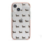 Dachshund iPhone 13 Mini TPU Impact Case with Pink Edges