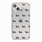 Dachshund iPhone 13 TPU Impact Case with Pink Edges