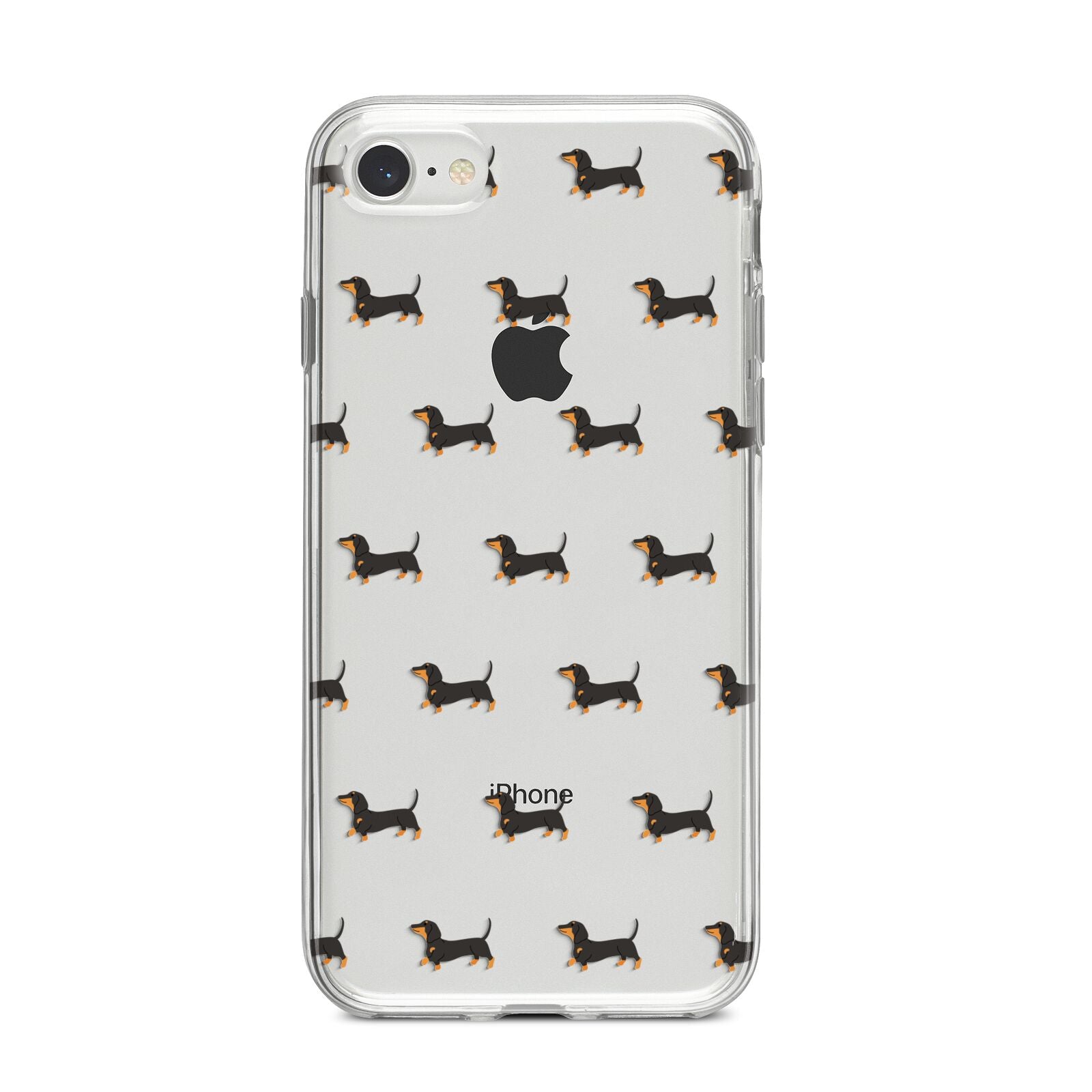 Dachshund iPhone 8 Bumper Case on Silver iPhone