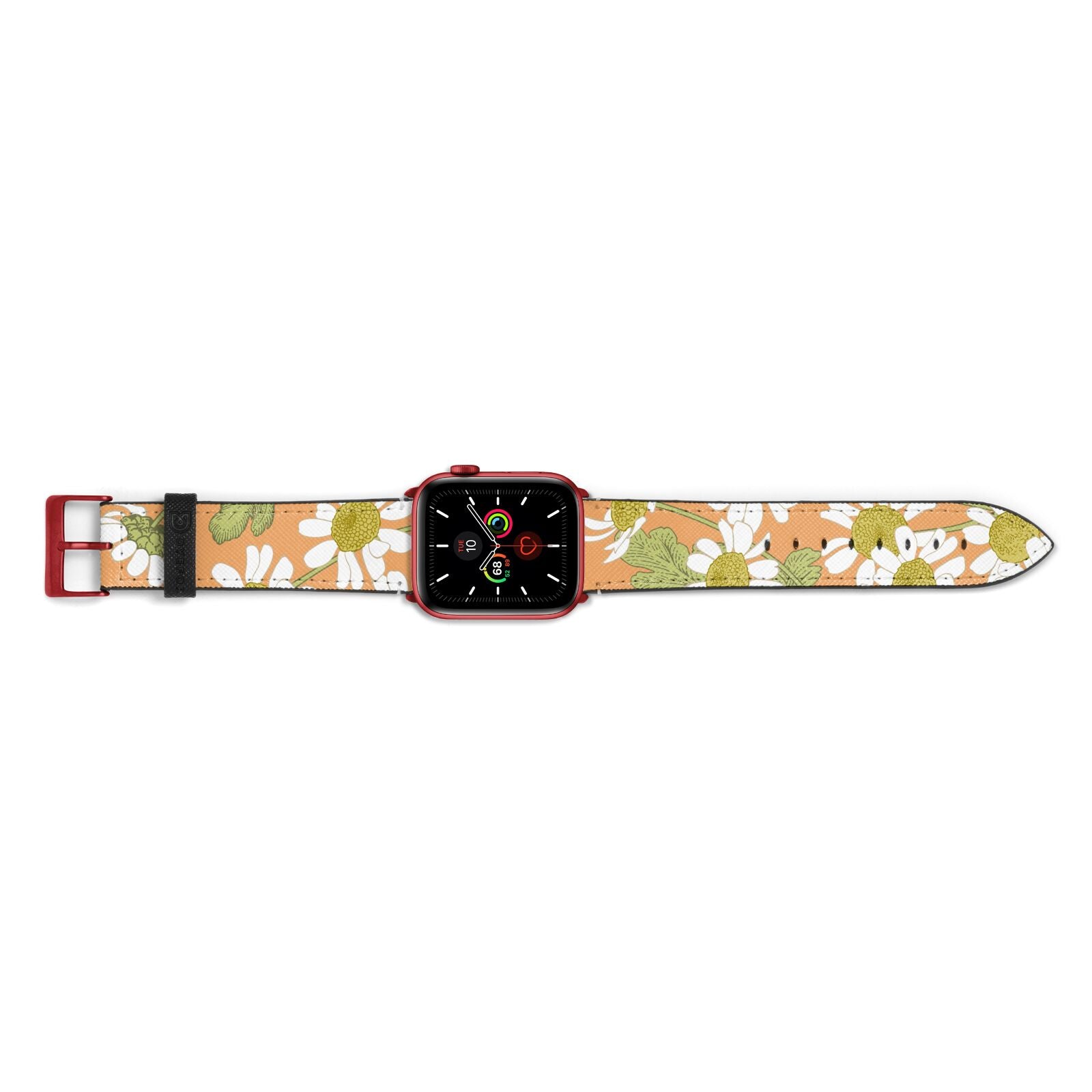 Daisies Apple Watch Strap Landscape Image Red Hardware