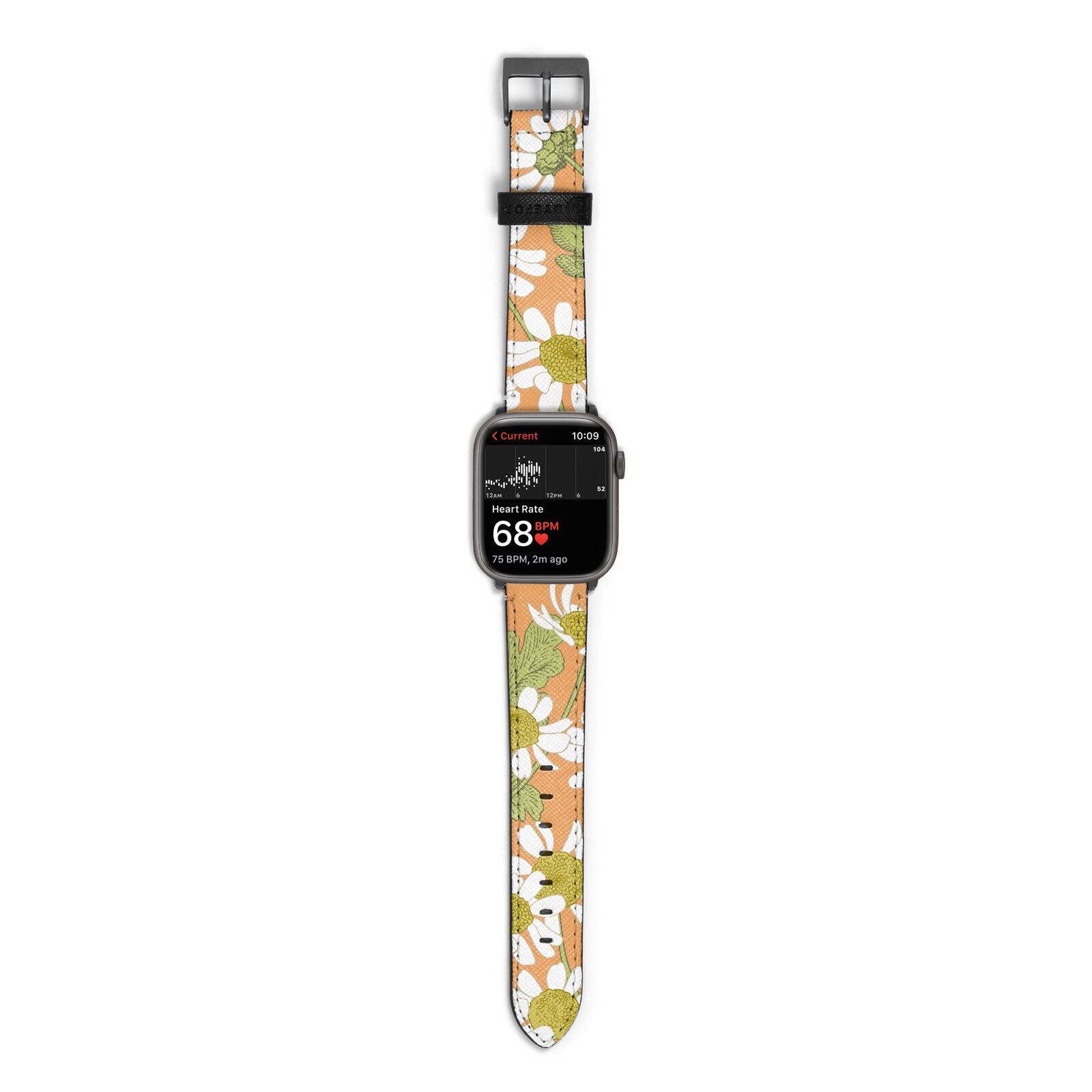 Daisies Apple Watch Strap Size 38mm with Space Grey Hardware