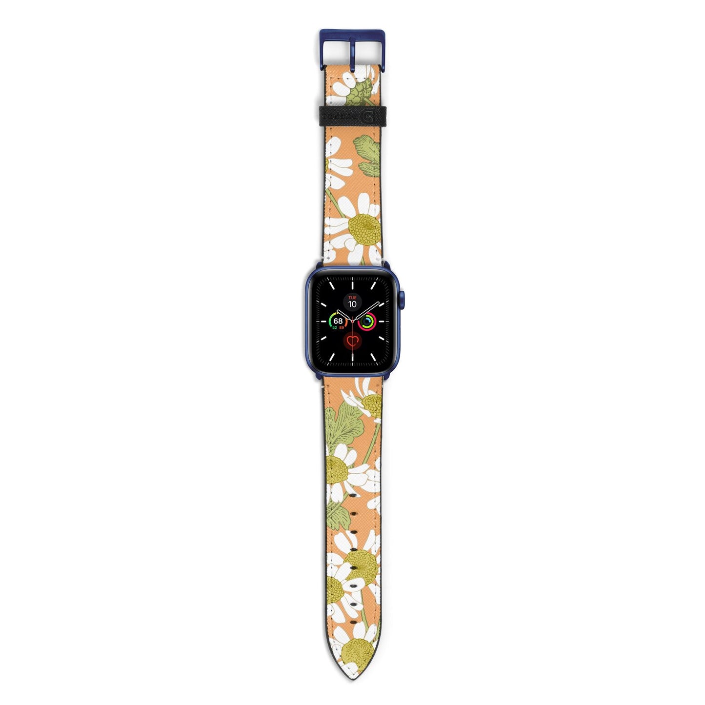 Daisies Apple Watch Strap with Blue Hardware