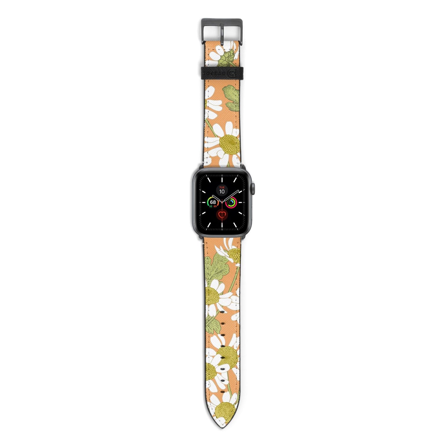 Daisies Apple Watch Strap with Space Grey Hardware