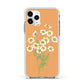 Daisies Apple iPhone 11 Pro in Silver with White Impact Case